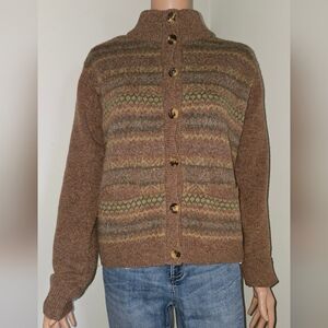 Brooks Brothers Multicolor Patterned Cardigan